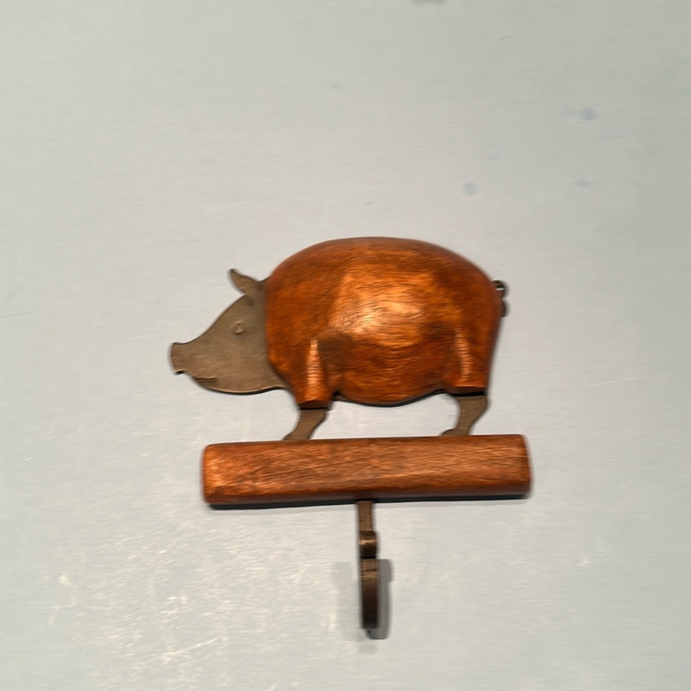 Wooden wall hanging key holder or hook